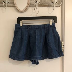 BDG / UO Jean Skort in medium blue (S)